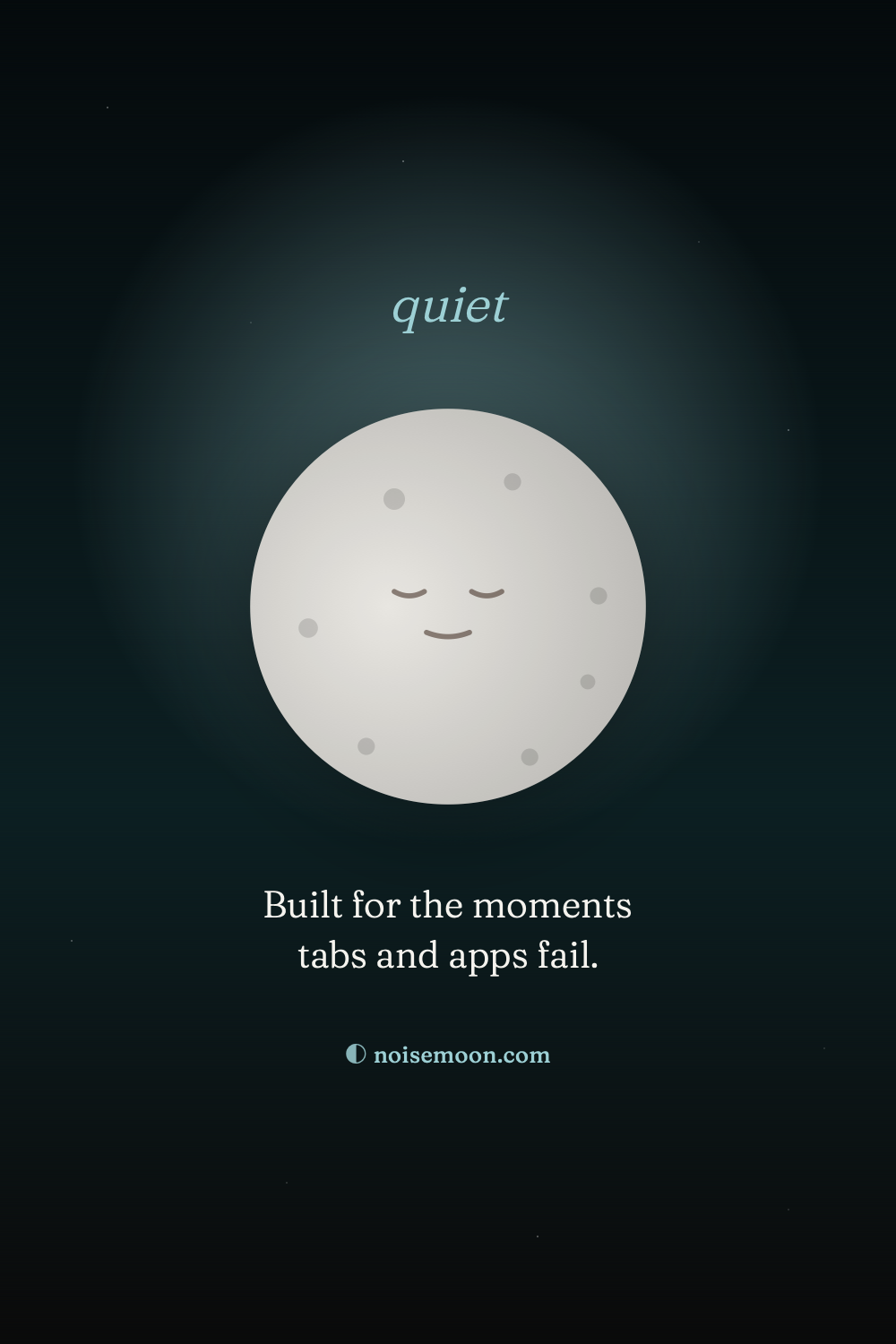 Peaceful moon Pinterest poster