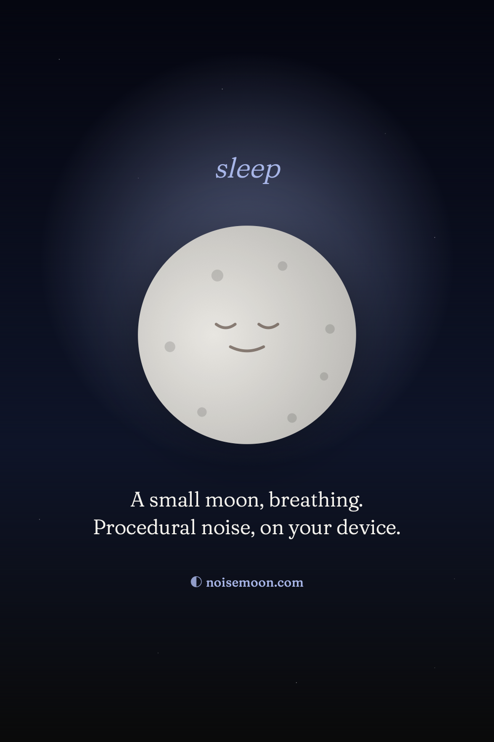 Sleeping moon Pinterest poster
