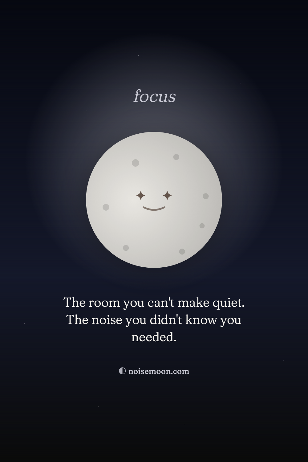 Starry moon Pinterest poster